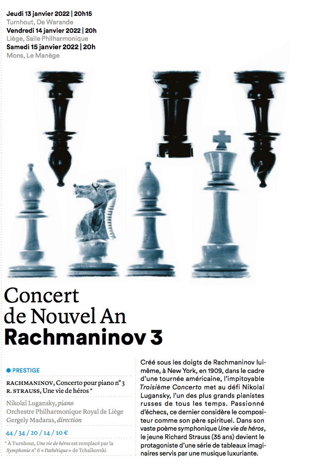 Page Internet. Turnhout, Liège, Mons. Concert de Nouvel An Rachmaninov 3. Nikolaï Lugansky. 2022-01-13